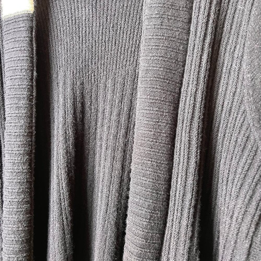 Nic + Zoe Sweater Womens Size XXL Black Onyx Cozy Up Twirl Open Front Cardigan - Picture 7 of 16